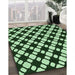 Machine Washable Transitional Light Green Rug in a Family Room, wshpat2826grn