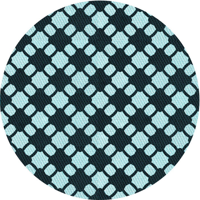 Square Patterned Blue Rug, pat2826lblu