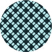 Square Patterned Blue Rug, pat2826lblu