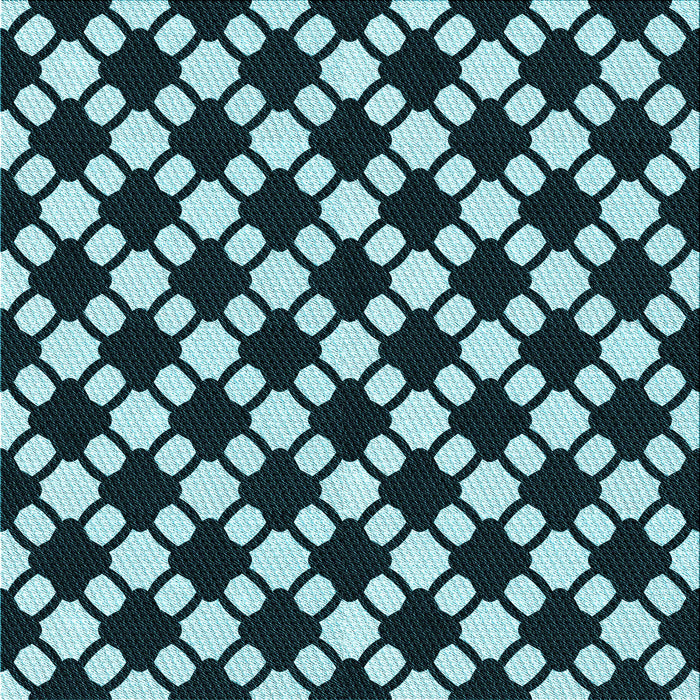 Round Patterned Blue Rug, pat2826lblu