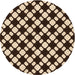 Square Machine Washable Transitional Black Brown Rug in a Living Room, wshpat2826org