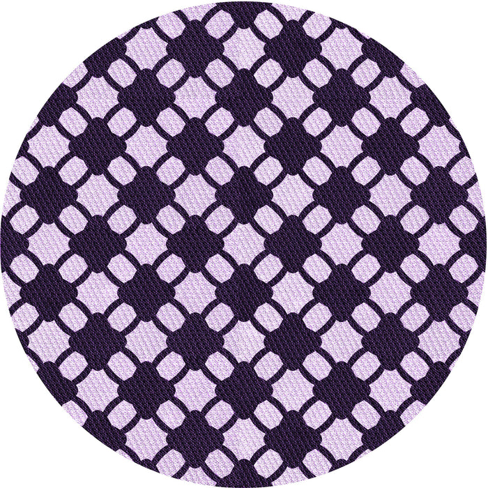 Square Patterned Dark Purple Rug, pat2826pur