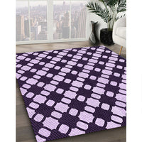 Patterned Dark Purple Rug, pat2826pur