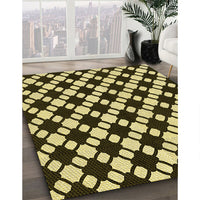 Patterned Black Brown Rug, pat2826yw