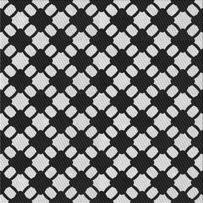 Square Patterned Mid Gray Novelty Rug, pat2826