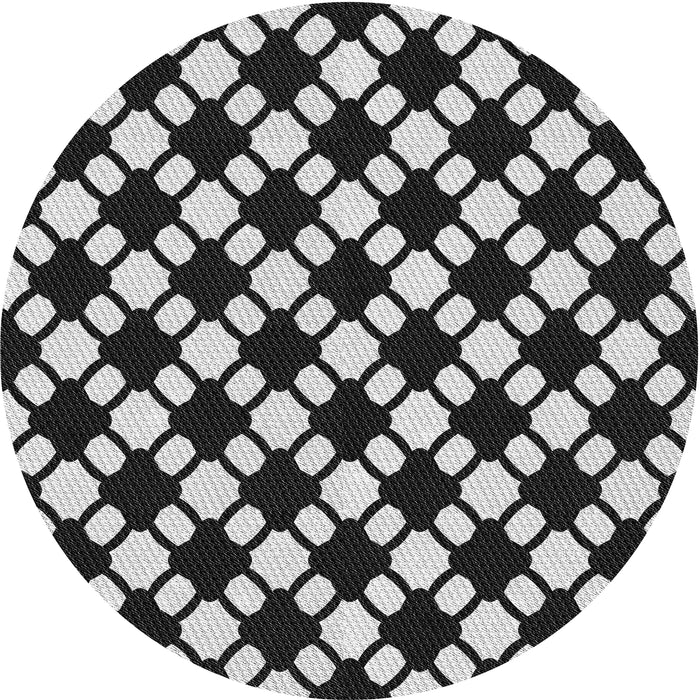 Sideview of Patterned Mid Gray Novelty Rug, pat2826