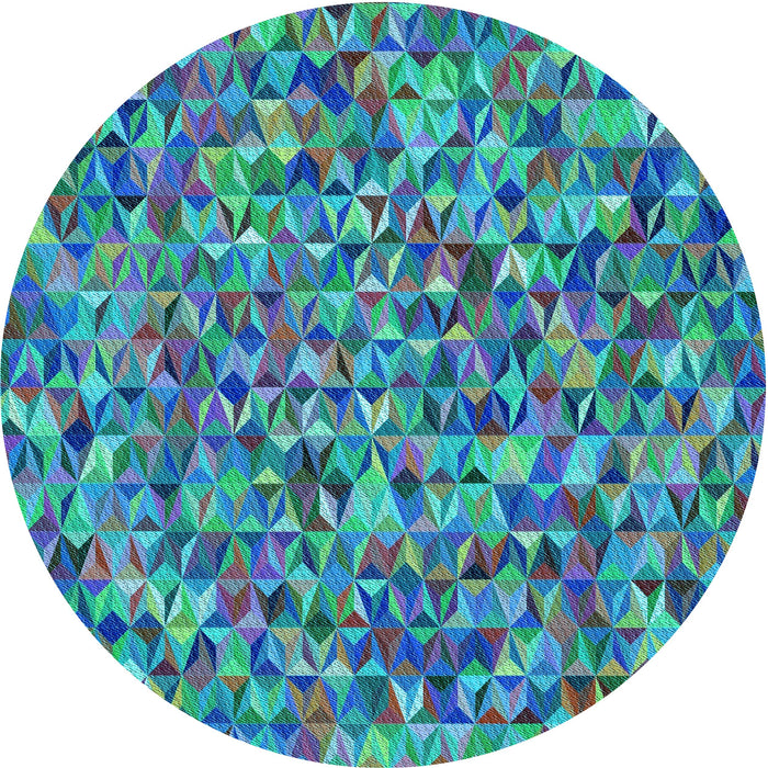 Square Machine Washable Transitional Dark Turquoise Green Rug in a Living Room, wshpat2827lblu