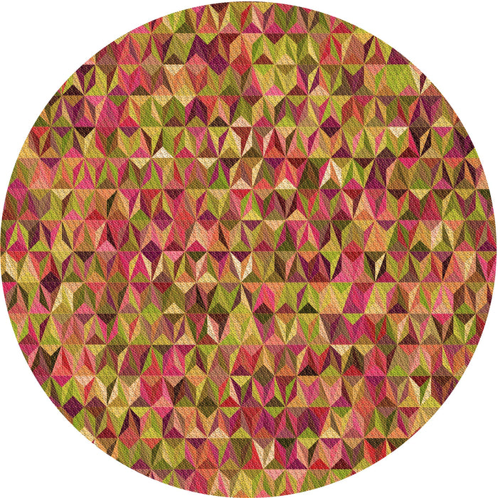 Square Patterned Orange Gold Rug, pat2827org