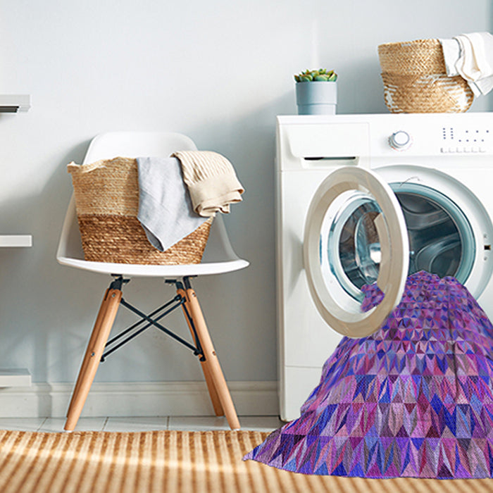Machine Washable Transitional Purple Rug in a Washing Machine, wshpat2827pur