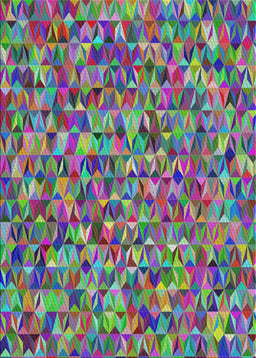 Patterned Green Modern Rug, pat2827