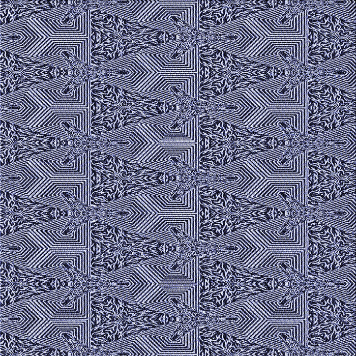 Round Patterned Night Blue Rug, pat2828blu