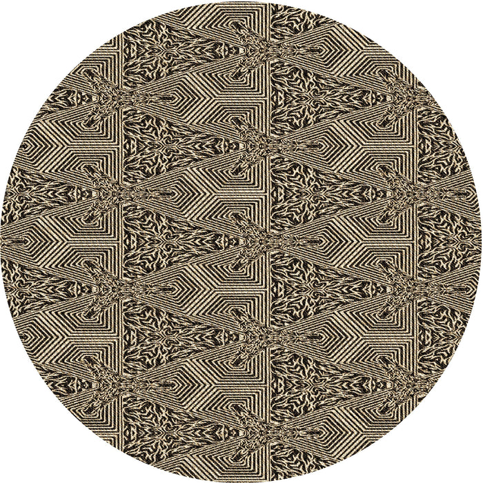 Square Patterned Midnight Gray Rug, pat2828brn