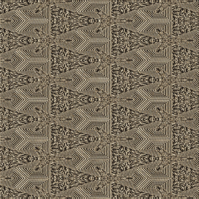 Round Patterned Midnight Gray Rug, pat2828brn