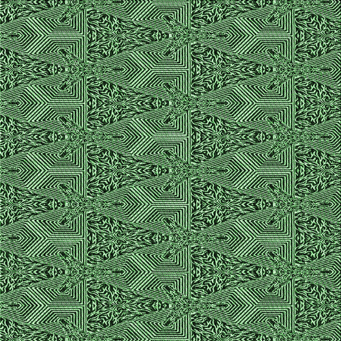 Round Machine Washable Transitional Pastel Green Rug, wshpat2828grn