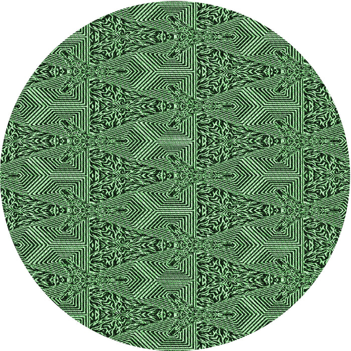 Square Patterned Pastel Green Rug, pat2828grn