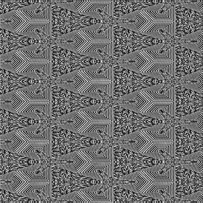 Round Patterned Midnight Gray Rug, pat2828gry