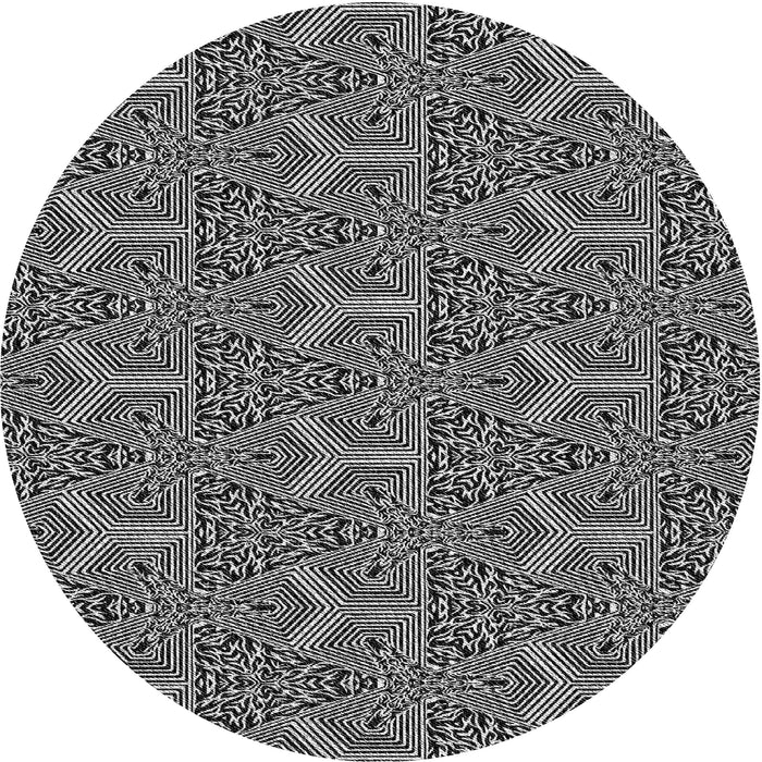 Square Machine Washable Transitional Midnight Gray Rug in a Living Room, wshpat2828gry