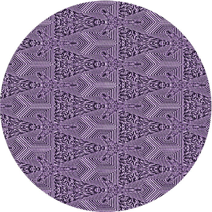 Square Patterned Dark Purple Rug, pat2828pur