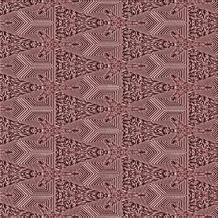 Round Patterned Pink Daisy Pink Rug, pat2828rd