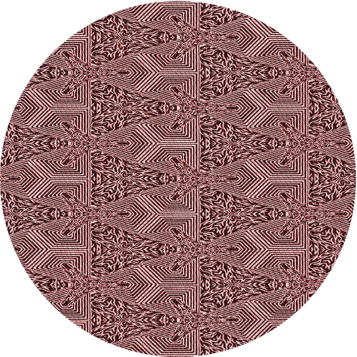 Square Patterned Pink Daisy Pink Rug, pat2828rd