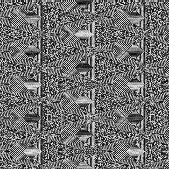 Square Patterned Silver Gray Novelty Rug, pat2828