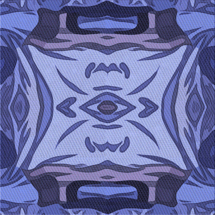 Round Patterned Sky Blue Rug, pat2829blu