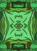 Patterned Deep Emerald Green Rug, pat2829grn