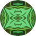 Square Patterned Deep Emerald Green Rug, pat2829grn