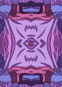 Machine Washable Transitional Dark Magenta Purple Rug, wshpat2829pur