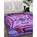 Patterned Dark Magenta Purple Rug in Family Room, pat2829pur