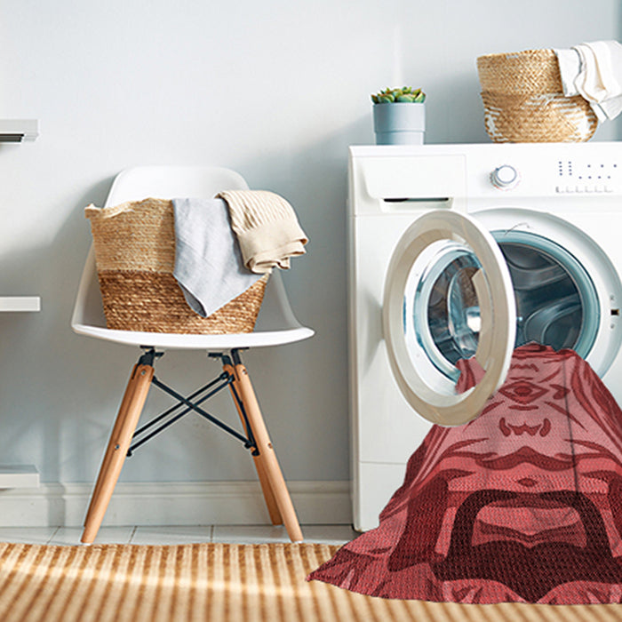 Machine Washable Transitional Red Rug in a Washing Machine, wshpat2829rd