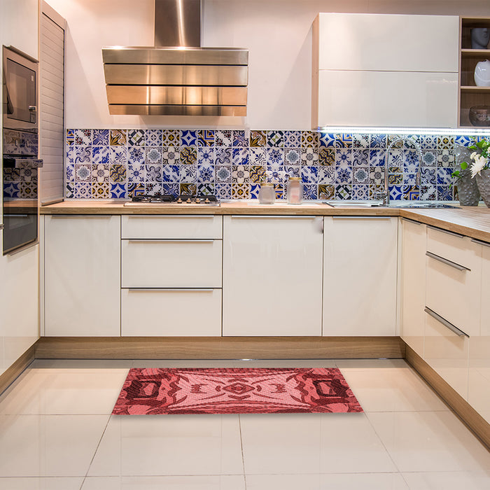 Machine Washable Transitional Red Rug in a Bedroom, wshpat2829rd