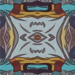 Square Patterned Dark Gray Modern Rug, pat2829