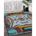 Machine Washable Transitional Dark Gray Rug in a Family Room, wshpat2829