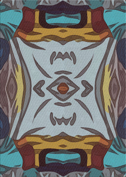 Patterned Dark Gray Modern Rug, pat2829