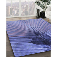 Patterned Slate Blue Rug, pat283blu