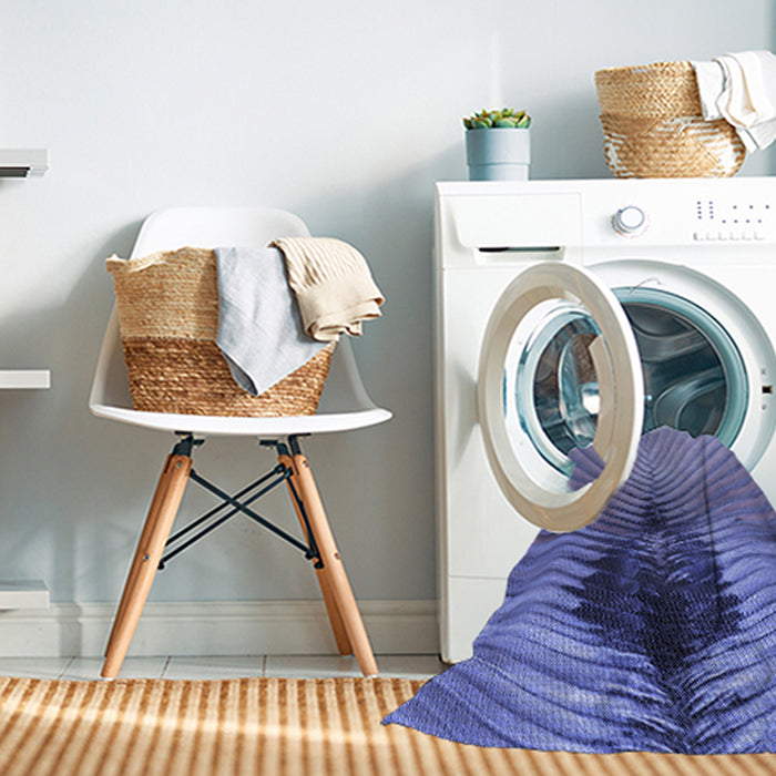 Machine Washable Transitional Slate Blue Rug in a Washing Machine, wshpat283blu