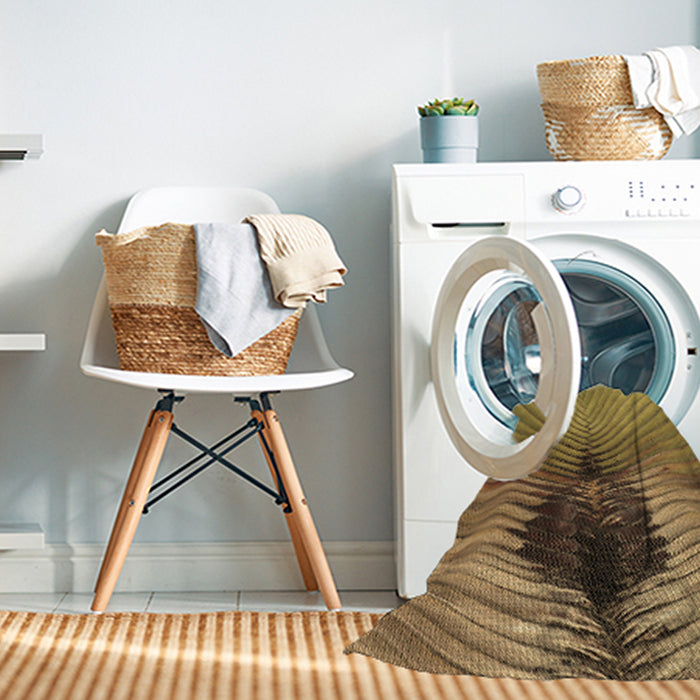 Machine Washable Transitional Saddle Brown Rug in a Washing Machine, wshpat283brn