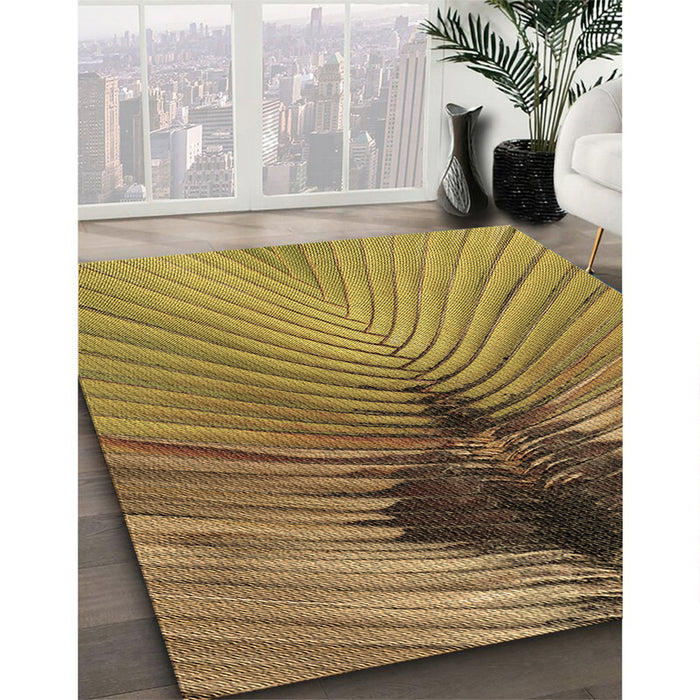 Machine Washable Transitional Saddle Brown Rug in a Family Room, wshpat283brn