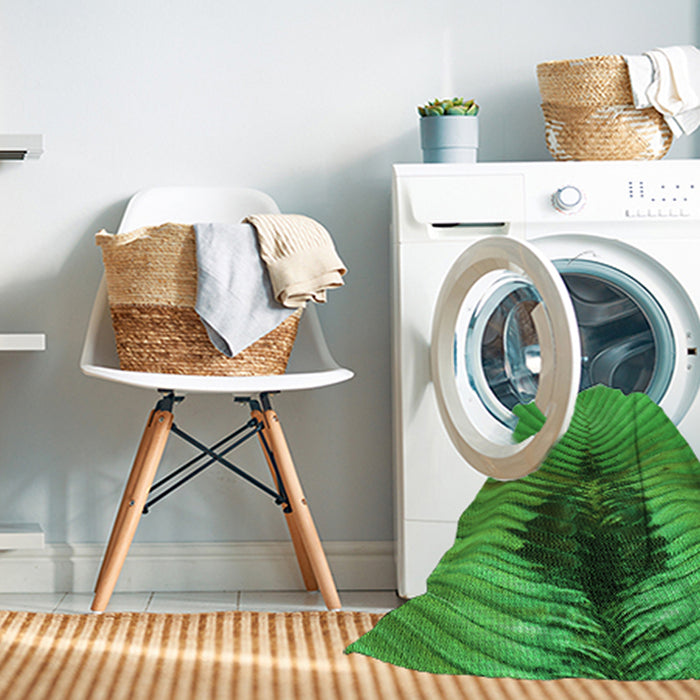 Machine Washable Transitional Green Rug in a Washing Machine, wshpat283grn