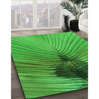 Patterned Green Rug, pat283grn