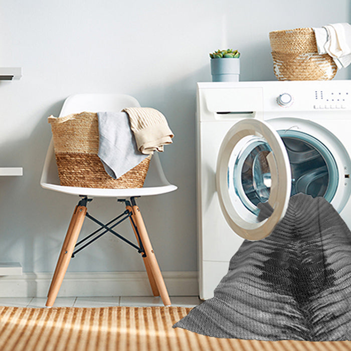 Machine Washable Transitional Gunmetal Gray Rug in a Washing Machine, wshpat283gry