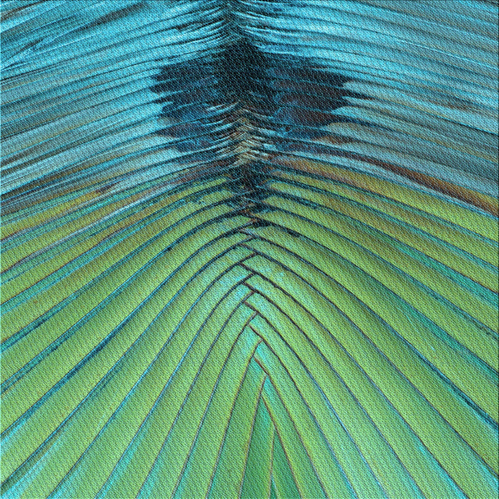 Round Patterned Sea Green Rug, pat283lblu