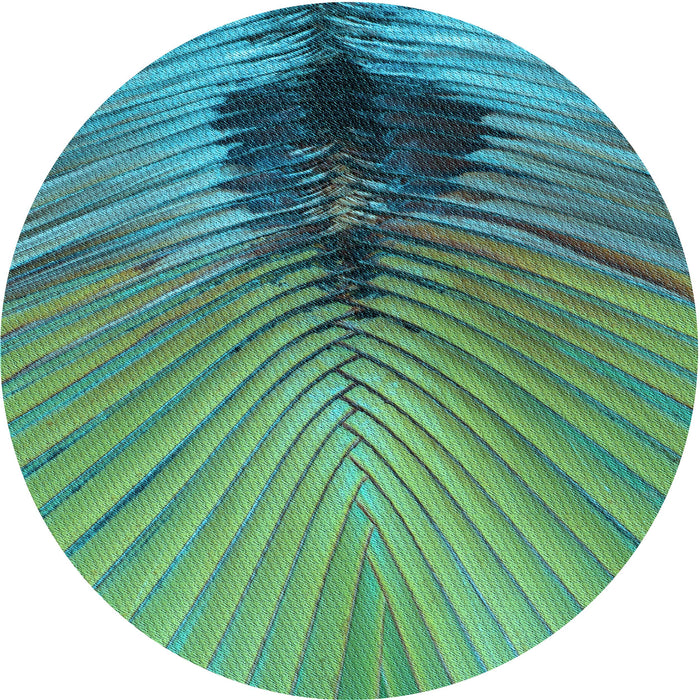 Square Patterned Sea Green Rug, pat283lblu