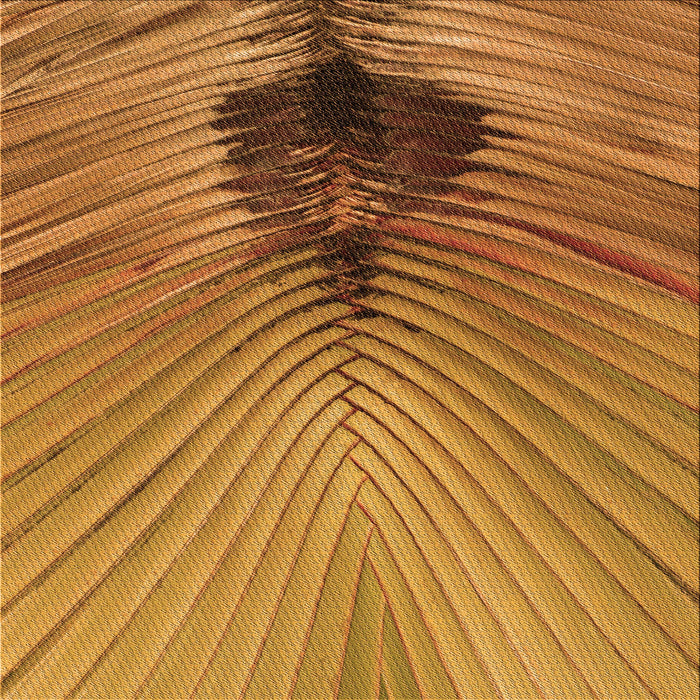 Round Patterned Mahogany Brown Rug, pat283org