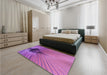 Patterned Orchid Purple Rug in a Bedroom, pat283pur