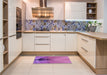 Patterned Orchid Purple Rug in a Kitchen, pat283pur