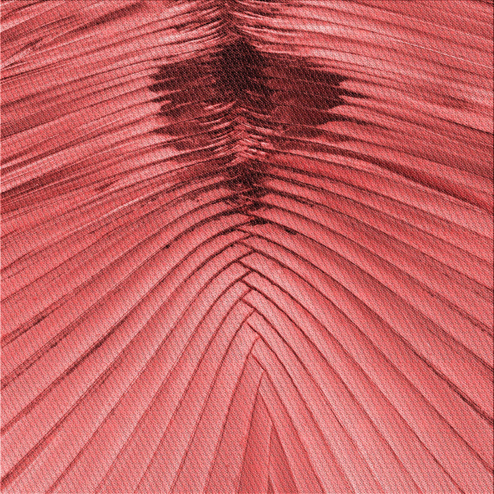 Round Patterned Red Rug, pat283rd