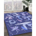 Machine Washable Transitional Purple Mimosa Purple Rug in a Family Room, wshpat2830blu