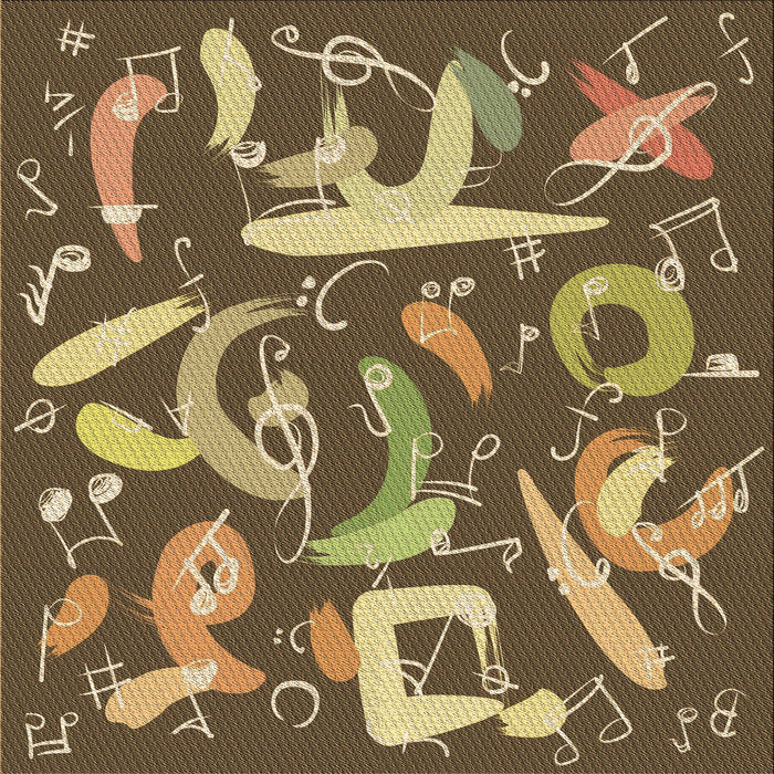 Round Patterned Metallic Gold Rug, pat2830brn